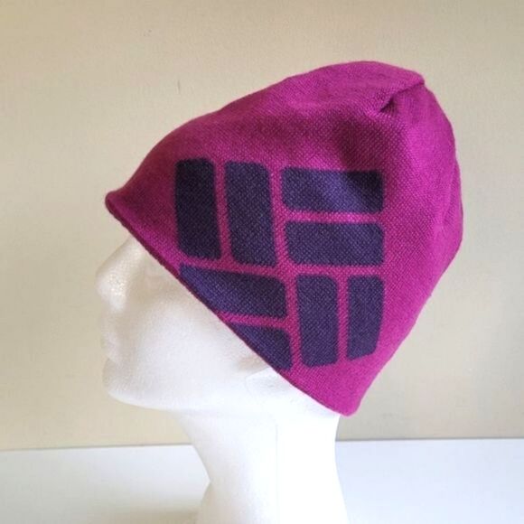 Columbia Reversible Ladies Knit Beanie Hat Pink - Picture 5 of 7